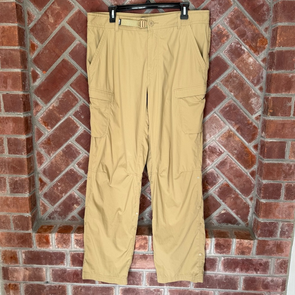 REI Co-op Sahara Pants Mens‎ 36x32 Relaxed Khaki Roll Up Cargo Long Nylon